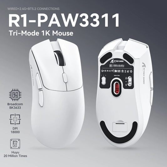 circuitx R1 PAW3311 Wireless Mouse Bluetooth Gaming Mouse